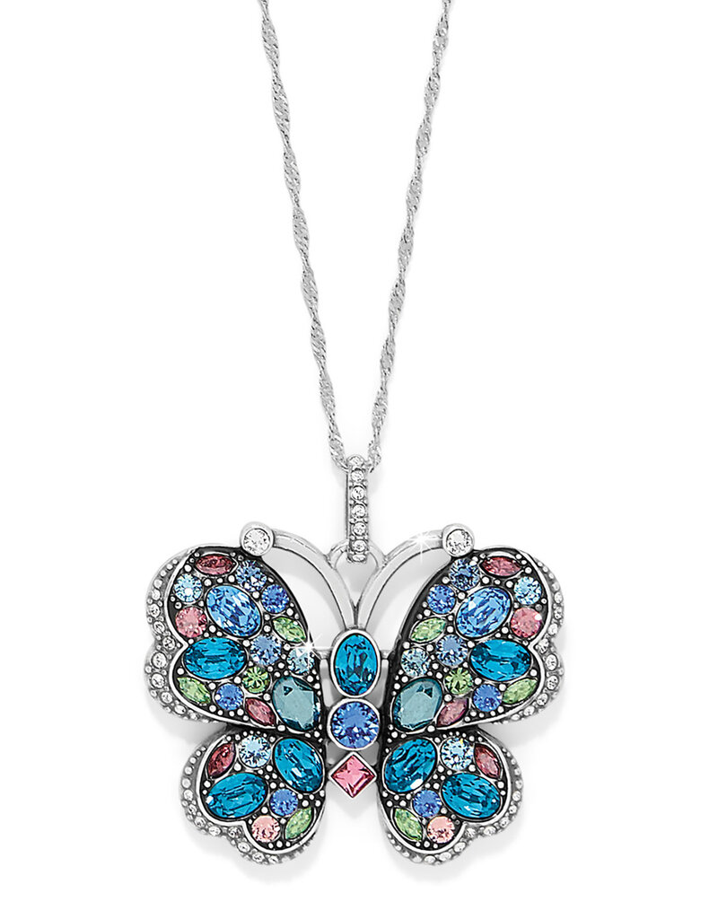 Trust Your Journey Blues Butterfly Necklace