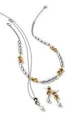 Interlok Single Knot Drop Collar Necklace