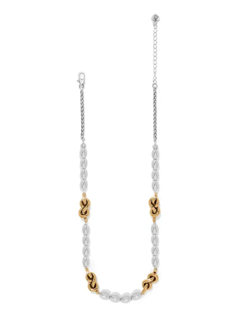 Interlok Single Knot Drop Collar Necklace