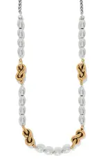 Interlok Single Knot Drop Collar Necklace