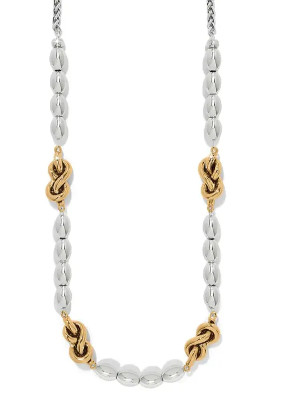 Interlok Single Knot Drop Collar Necklace