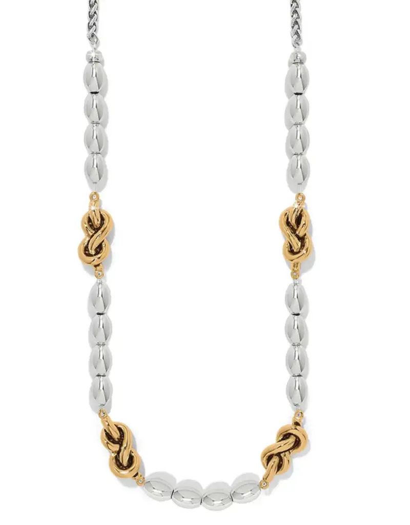 Interlok Single Knot Drop Collar Necklace