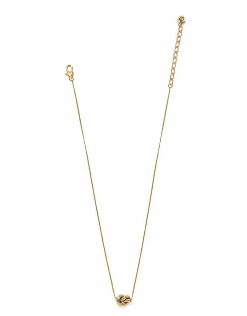 Interlok Single Knot Mini Necklace in Gold