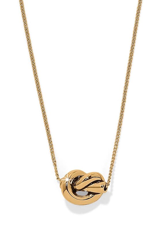Interlok Single Knot Mini Necklace in Gold