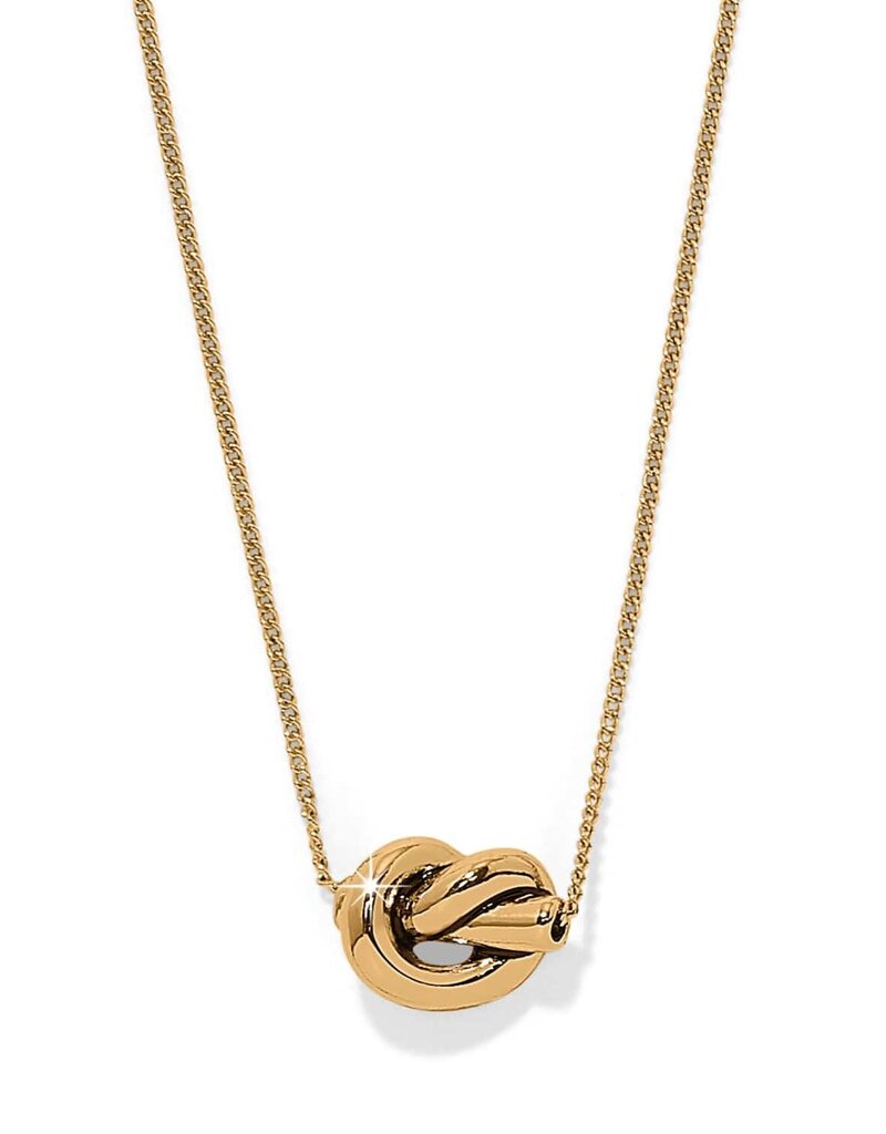 Interlok Single Knot Mini Necklace in Gold
