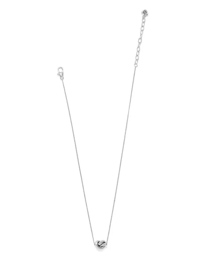Interlok Single Knot Mini Necklace in Silver