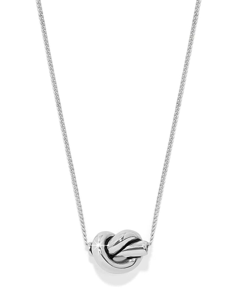 Interlok Single Knot Mini Necklace in Silver