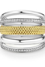 LAGOS Caviar Lux Two-Tone Five Row Diamond Ring