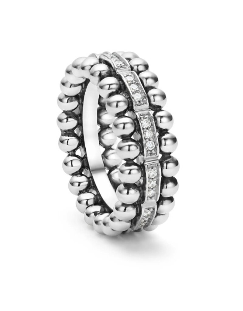 LAGOS Caviar Spark Caviar Beaded Diamond Ring