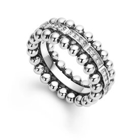 LAGOS Caviar Spark Caviar Beaded Diamond Ring