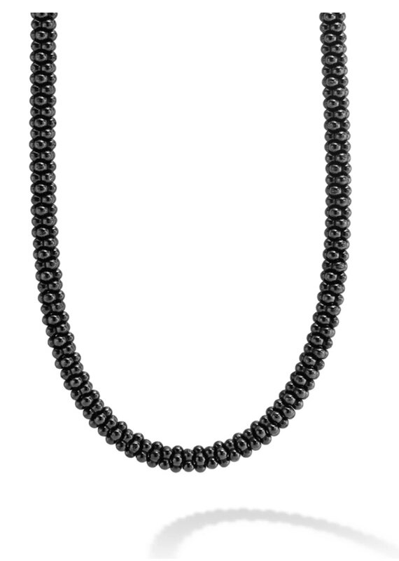 LAGOS Black Caviar Black Ceramic Beaded Necklace | 5mm