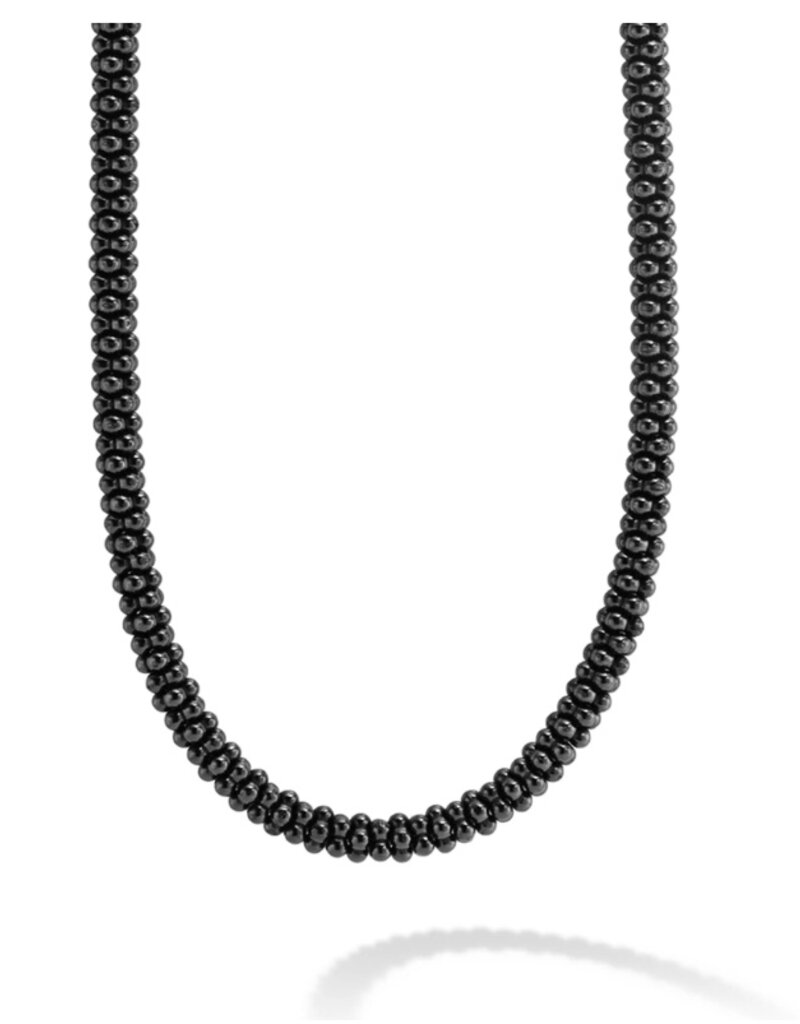 LAGOS Black Caviar Black Ceramic Beaded Necklace | 5mm