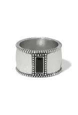 Pretty Tough Gem Wide Band Ring in Black