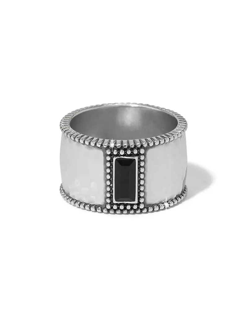 Pretty Tough Gem Wide Band Ring in Black