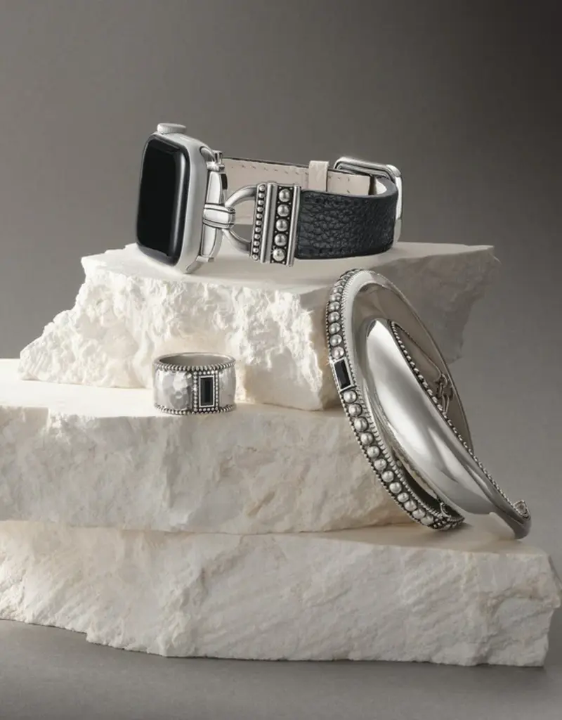 Pretty Tough Gem Wide Band Ring in Black