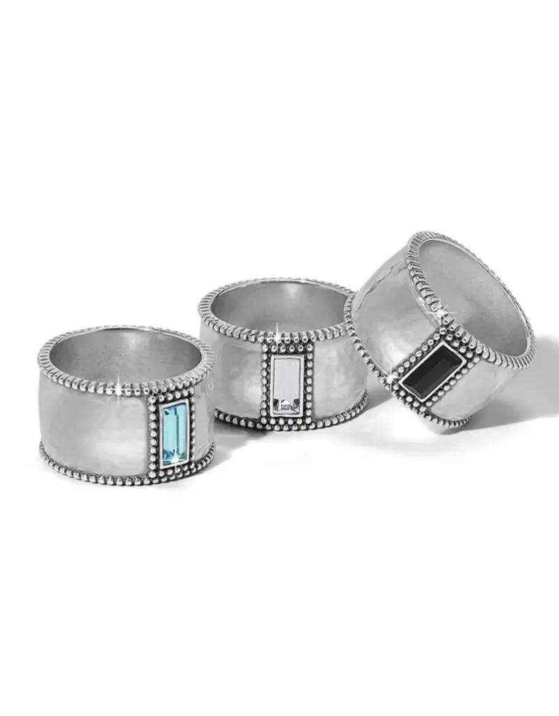 Pretty Tough Gem Wide Band Ring in Clear