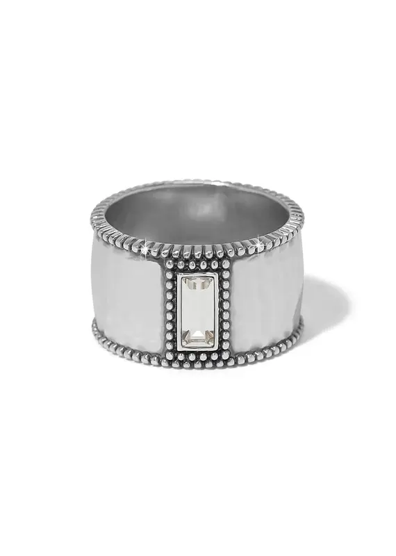 Pretty Tough Gem Wide Band Ring in Clear