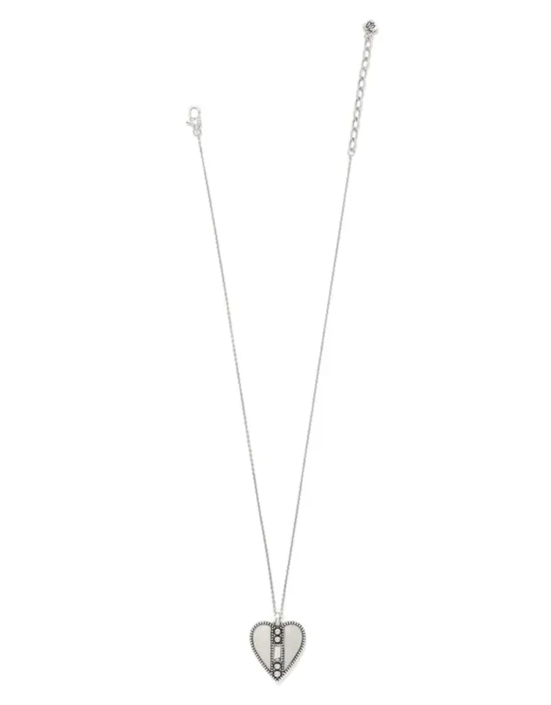 Pretty Tough Gem Heart Necklace in Black