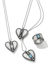 Pretty Tough Gem Heart Necklace in Aqua