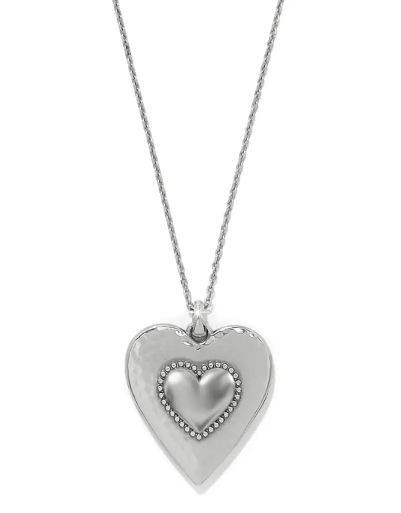 Pretty Tough Gem Heart Necklace in Aqua