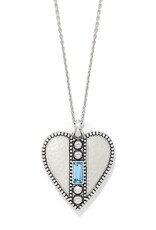 Pretty Tough Gem Heart Necklace in Aqua
