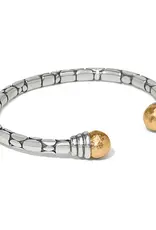 Pebble Link Two Tone Open Flex Cuff
