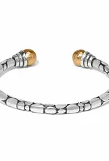 Pebble Link Two Tone Open Flex Cuff
