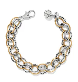 Pebble Link Two Tone Bracelet