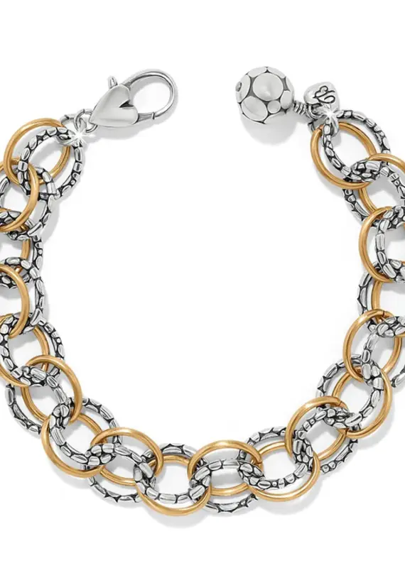 Pebble Link Two Tone Bracelet