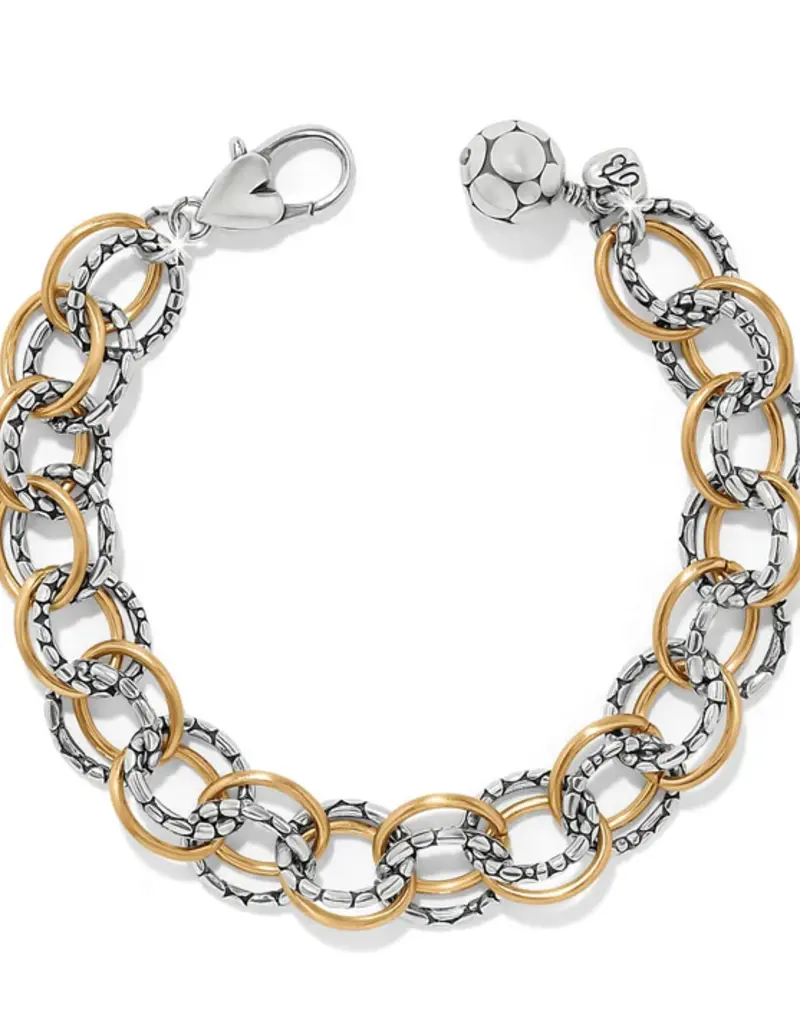 Pebble Link Two Tone Bracelet