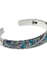 Trust Your Journey Blues Hinged Bangle