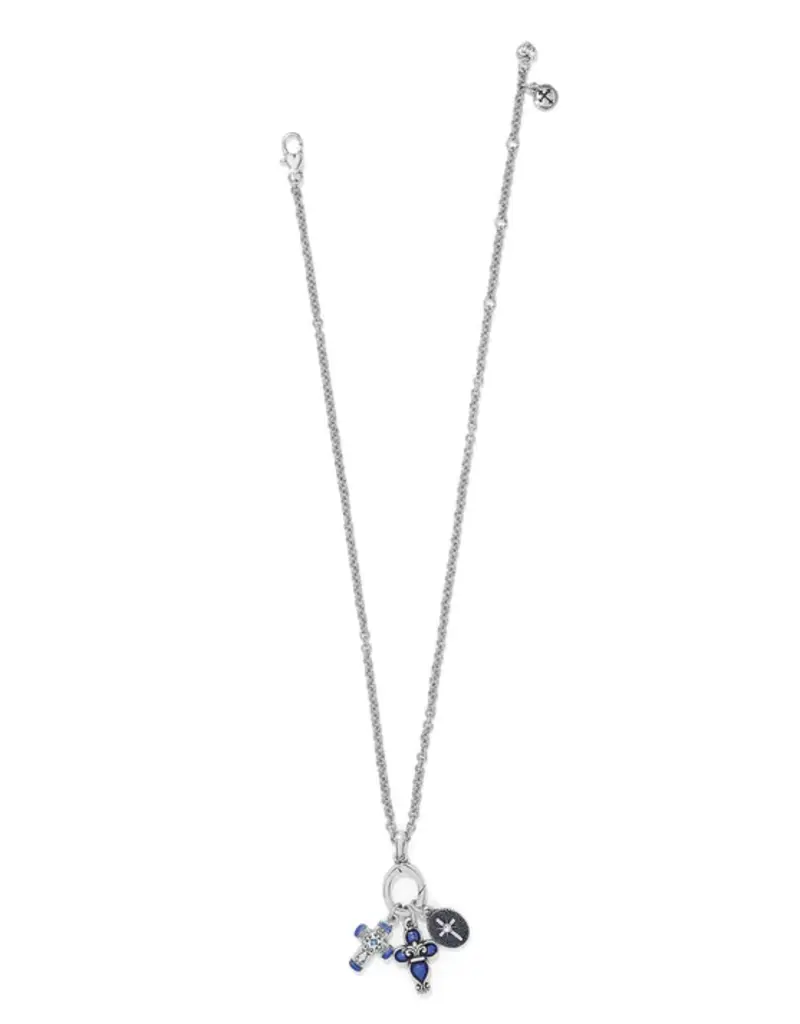 Unity Cross Necklace in Blue