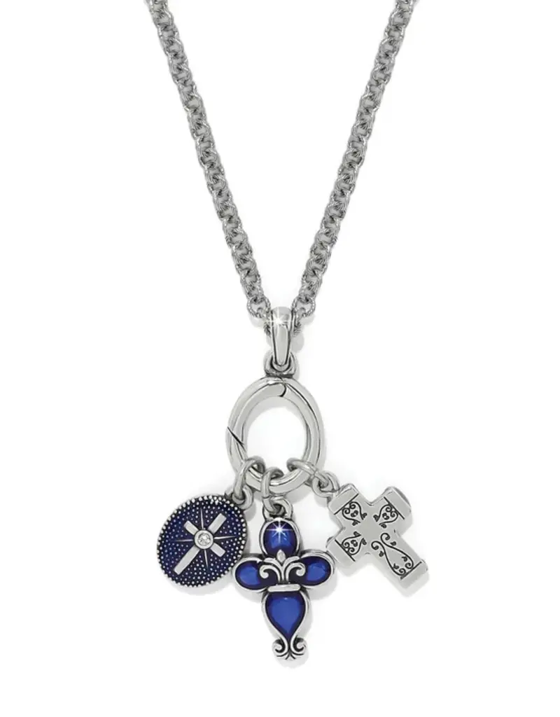 Unity Cross Necklace in Blue