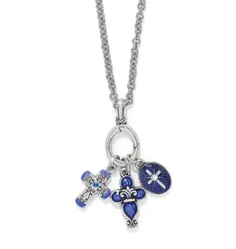 Unity Cross Necklace in Blue