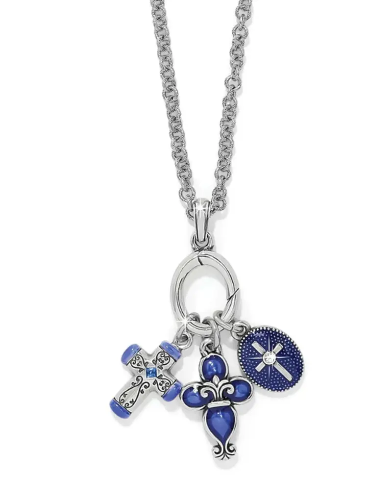 Unity Cross Necklace in Blue