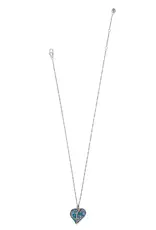 Trust Your Journey Heart Necklace in Blue