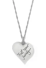 Trust Your Journey Heart Necklace in Blue