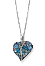 Trust Your Journey Heart Necklace in Blue