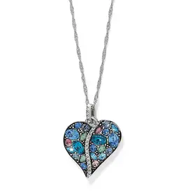 Trust Your Journey Heart Necklace in Blue