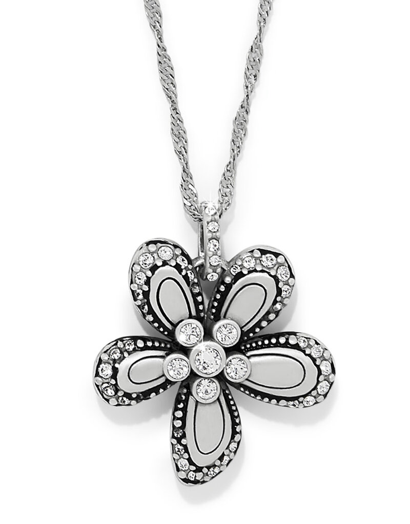 Trust Your Journey Blues Flower Necklace