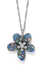 Trust Your Journey Blues Flower Necklace