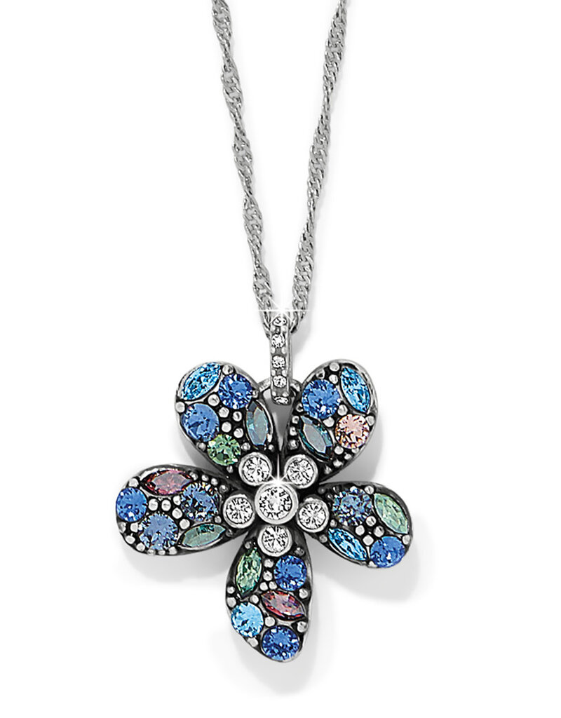 Trust Your Journey Blues Flower Necklace