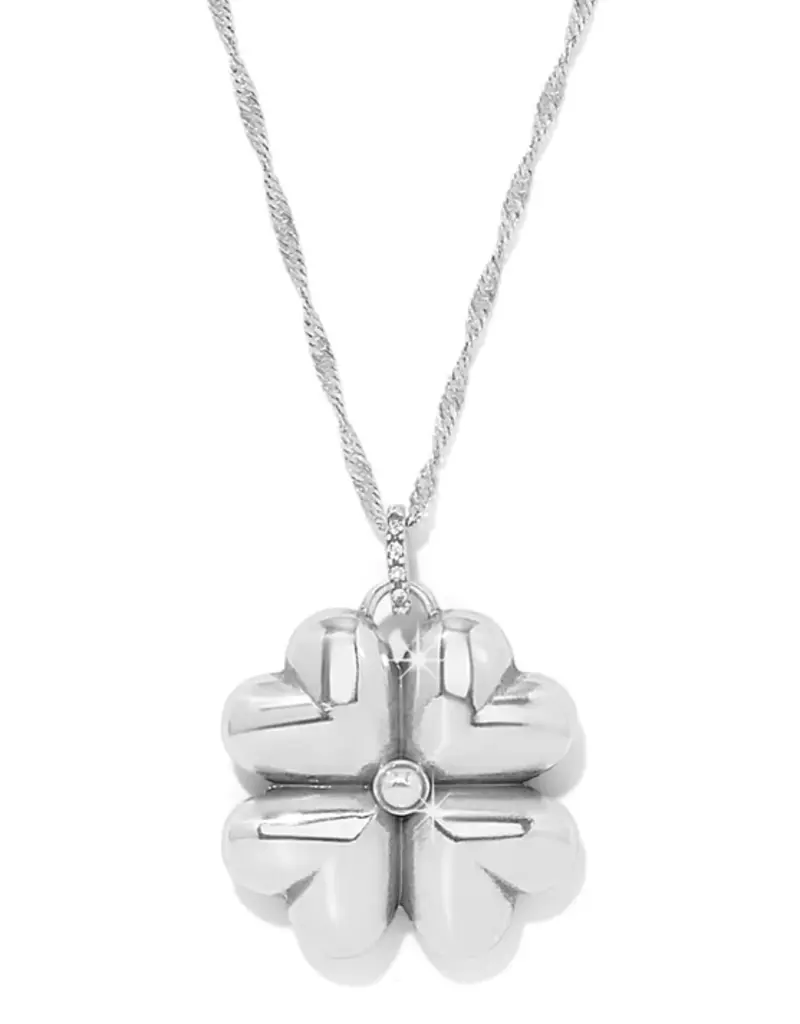 Gaia Four Leaf Clover Silver Necklace