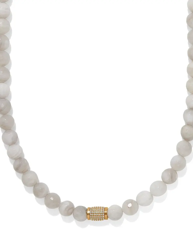 Meridian Solis White Bead Neclace