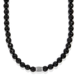 Meridian Solis Black Bead Necklace