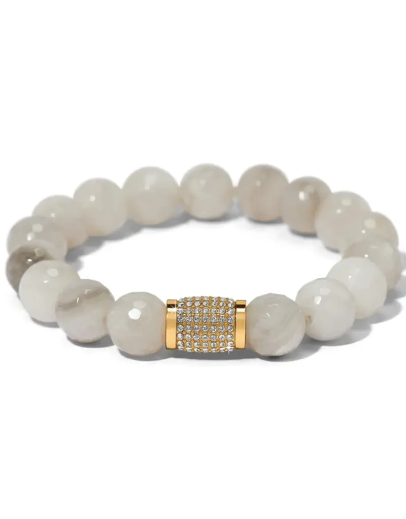Meridian Solis White Beaded Stretch Bracelet