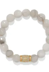 Meridian Solis White Beaded Stretch Bracelet