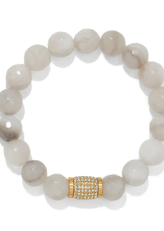 Meridian Solis White Beaded Stretch Bracelet