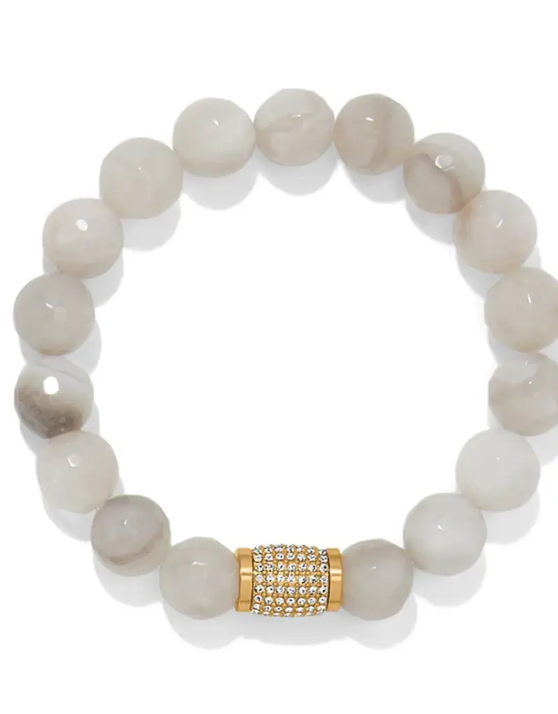 Meridian Solis White Beaded Stretch Bracelet