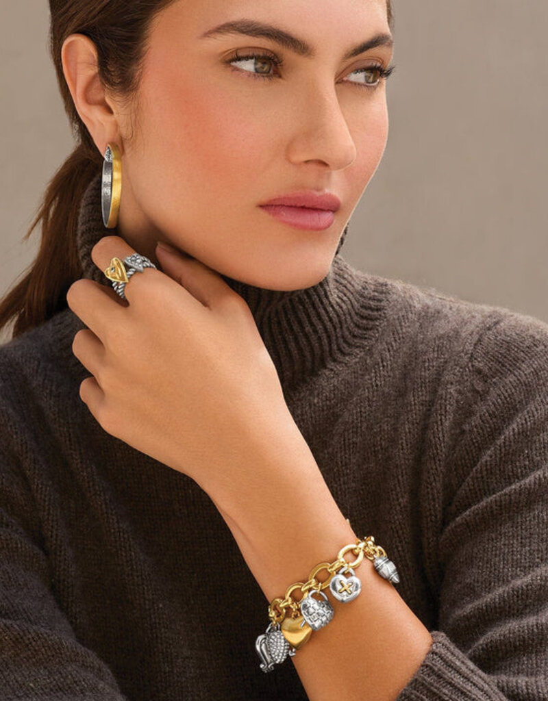 One Heart Large Charm Bracelet